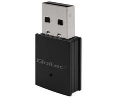 Qoltec 56989 belaidis mini WiFi adapteris | AC standartas | BT 4.0 | USB 2.0 | 600 Mbps