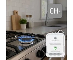 Qoltec Certyfikowany Czujnik wycieku gazu ziemnego | detektor CH4 | NG | alarm 85dB | LED