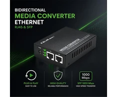 Šakotuvas Qoltec Dwukierunkowy Media Konwerter SWITCH Ethernet 2x RJ45 2x SFP| 1000Mb/s | 5V