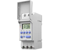 „Qoltec Elektroninis TIMER“ laikmatis DIN bėgeliui su įmontuota baterija | 7 dienų tvarkaraštis | 16 programų