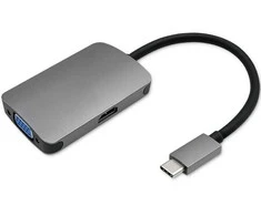 Qoltec USB adapteris Type C male / HDMI Female | VGA Moteris