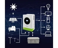 Qoltec Off-Grid 6200W 120A 48V hibridinis saulės inverteris