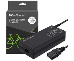 Qoltec greitas įkroviklis elektriniam dviratiui 36V 42V 2A IEC C13 jungtis