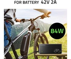Qoltec Įkroviklis elektriniam dviračiui 36V | 42V | 2A | GX12-3Pin + maitinimo laidas