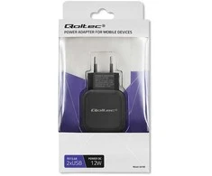QOLTEC 50185 kintamosios srovės adapteris 12W 5V 2,4A 2xUSB