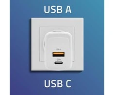 Qoltec 35W GaN| 5-20V | 1.5-3A | 1 x USB-C PD | 1 x USB QC 3.0 | Balta