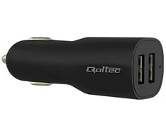 Qoltec Įkroviklis samochodowa 12-24V | 15.5W | 5V | 3.1A | 2xUSB