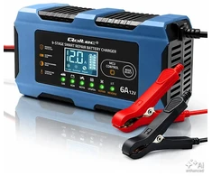 Qoltec Inteligentna kroviklis 12V 6A | Prostownik su funkcija naprawy | MCU | Auto OFF | 9-stopniowe ładowanie | AGM GEL LiFePO4