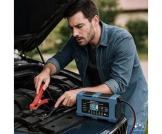 Qoltec Protingas įkroviklis 12V 6A | Įkroviklis su atkūrimo funkcija | MCU | Automatinis išjungimas | 9 pakopų įkrovimas | AGM GEL LiFePO4