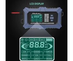 Qoltec Intelektualus mikroprocesorius kroviklis su akumuliatoriaus testeriu ir 12V remonto funkcija | 6A | LCD | AGM LiFePO4 GEL akumuliatoriaus įkroviklis
