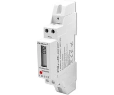 Qoltec 1-fazowy elektroninis licznik | miernik zużycia energii na szynę DIN | 230V | 30A | LCD | 1P