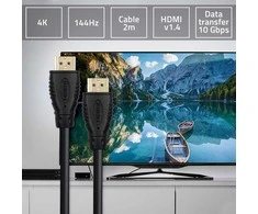 Qoltec Didelės spartos HDMI kabelis su Ethernet A kištuku | Ir patinas | 2 m