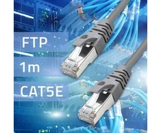 Qoltec Kabelis Patchcord FTP | CAT5e | 2 x RJ-45 | 1m | Didelis greitis | Auksas | Ekranovany