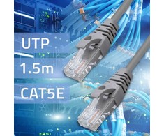 Qoltec Kabelis Patchcord UTP | CAT5e | 2 x RJ-45 |1.5m | High speed | Gold