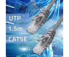 Qoltec Kabelis Patchcord UTP | CAT5e | 2 x RJ-45 |1.5m | High speed | Gold