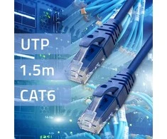Qoltec Kabelis Patchcord UTP | CAT6 | 2 x RJ-45 | 1,5 m | Didelis greitis | Auksas