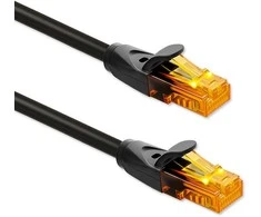 Qoltec Kabelis Patchcord UTP | CAT6 | 2 x RJ-45 | High speed 1Gb/s | Pozłacane styki | 30m | juoda