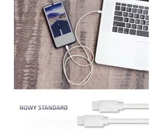 QOLTEC 52344 USB 2.0 kabelis C tipo kištukas USB 2.0 C tipo kištukas 1,4 m Baltas