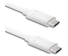 QOLTEC 50508 Kabelis USB 3.1 tipo C kištukas USB 3.1 tipo C kištukas 1m Baltas