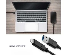 QOLTEC 50363 USB 3.1 type C male cable USB 3.0 A male 1.8m Juodas