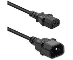 „Qoltec“ UPS maitinimo kabelis | IEC C13/C14 | 3x0,75 mm² | 1 m