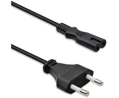 Qoltec Kabelis zasilający IEC C7 | CEE 7/16 | ósemka | 2x0.75mm² | Czysta miedz CU | 1m