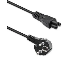 Qoltec SCHUKO kampinis maitinimo kabelis | IEC C5 | Cloverleaf | 3x1.0mm² | 1.5m
