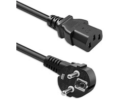 Qoltec Kabelis zasilający | wtyczka kątowa SCHUKO CEE 7/7 (E/F) | IEC C13 | 3x1.00mm² | Czysta miedź Cu | 2.5m
