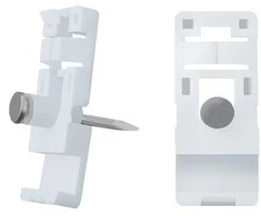Qoltec Laikiklis / Klip do kabli | 15x13mm | naścienny