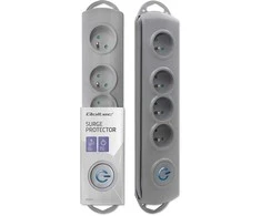 QOLTEC 50164 Apsaugos nuo viršįtampių Quick Switch 4 lizdai pilka 2,5m