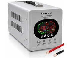 Qoltec Maitinimo šaltinis awaryjny UPS Pure Sine Wave | 1000VA/720W | Przetwornica 12/230V su AVR | LCD | LiFePO4 AGM GEL