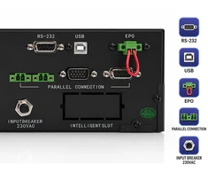 Qoltec Maitinimo šaltinis awaryjny UPS Pure Sine Wave do RACK | 5kVA | 5000W | PF 1.0 | LCD | EPO | USB | On-line | Kompatybilność su LiFePO4 AGM GEL