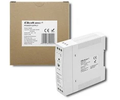 Qoltec Maitinimo šaltinis na szynę DIN | 24W | 24V | 1A | Baltas | Slim