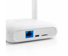 Qoltec 56980 Home &amp; Travel 4G LTE Maršrutizatorius with Wi-Fi 6 | AX300 | 2.4GHz | Dual Antenna | USB-C | Micro SIM