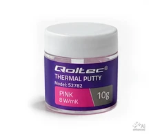 Qoltec Aukšto laidumo pasta | Terminė masė Thermal Putty 8 W/m-K | 10g | Rožinė