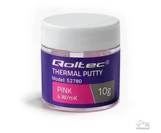 Qoltec Aukšto šilumos laidumo pasta | Thermal Putty masė 4 W/m-K | 10 g | Rožinė