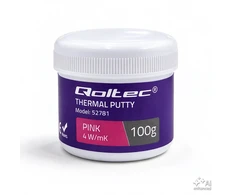 Qoltec aukšto laidumo pasta | Terminė masė Thermal Putty 4 W/m-K | 100 g | Rožinė