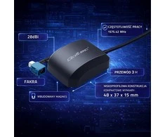 Qoltec mobiliojo GPS GLONASS antena su magnetine baze 28dBi FAKRA