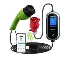 „Qoltec 2in1 Type2“ | 11 kW | 400 V | „Wi-Fi“ | „TUYA“ | „SMART LIFE“ | LCD | Nešiojamas | Sieninis įkroviklis | 5 m