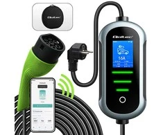„Qoltec 2in1 Type2“ | 3,5 kW | 230 V | „Wi-Fi“ | „TUYA“ | „SMART LIFE“ | LCD | Nešiojamas | 5 m