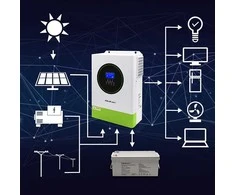 Modulinis hibridinis saulės inverteris Qoltec 53861 Off-Grid 6200w 120a 48v