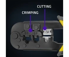 Qoltec Modulinis apspaudimas, skirtas 8P 6P Ethernet kabelių pjovimui ir užspaudimui