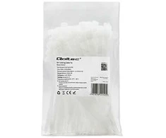 QOLTEC 52242 Self-locking cable tie 4.8x160mm Nylon UV Baltas