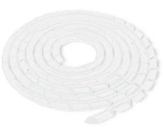 Qoltec organizer do kabli 6mm 10.0m balta