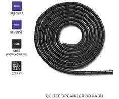 QOLTEC 52251 Qoltec Cable organizer 8mm 10m Juodas