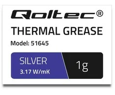 QOLTEC 51645 Qoltec Thermal paste 3.17 W/m-K 1g sidabrinis