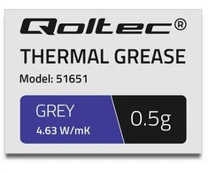 QOLTEC 51651 Thermal paste 4.63W/m-K 0,5g pilkas