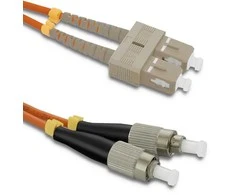 Qoltec SC/UPC – FC/UPC šviesolaidinis pataisos laidas | Daugiarežimas | 50/125 | OM2 | Dvipusis | 2 m