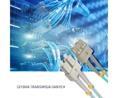 Qoltec SC/UPC - SC/UPC | Multimode | 50/125 | OM4 | Duplex | 5m