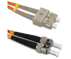 Qoltec SC/UPC – ST/UPC šviesolaidinis pataisos laidas | Daugiarežimas | 50/125 | OM2 | Dvipusis | 5 m
